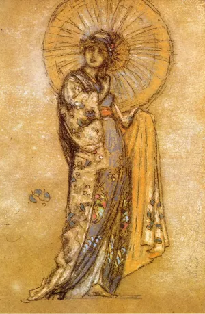 The Japanese Dress by James Abbott McNeill Whistler Oil Painting