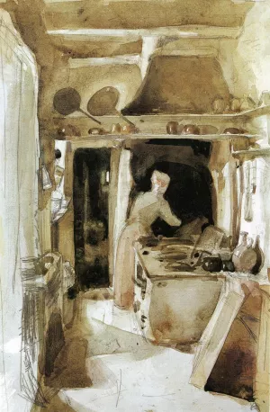 The Kitchen by James Abbott McNeill Whistler - Oil Painting Reproduction