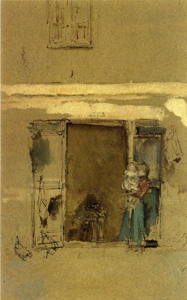 Main Product Photo of The Open Door Painting by James Abbott McNeill Whistler