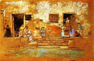 The Steps painting by James Abbott McNeill Whistler