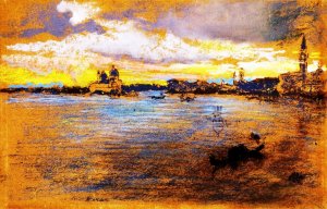 The Storm - Sunset by James Abbott McNeill Whistler Oil Painting