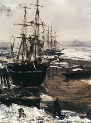 The Thames in Ice by James Abbott McNeill Whistler - Oil Painting Reproduction