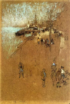 The Zattere; Harmony in Blue and Brown by James Abbott McNeill Whistler - Oil Painting Reproduction
