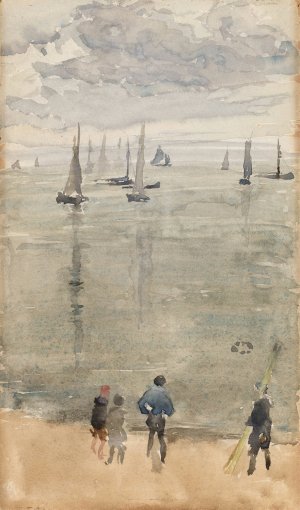 Violet. The Return of the Fishing Boats by James Abbott McNeill Whistler Oil Painting