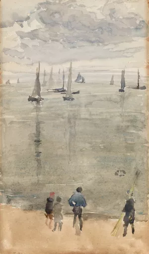 Violet. The Return of the Fishing Boats by James Abbott McNeill Whistler Oil Painting