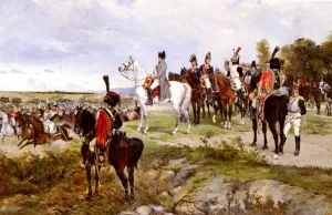 Napoleon Watching The Battle Of Friedland, 1807 by James Alexander Walker - Oil Painting Reproduction