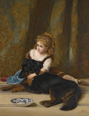 The Fair Beauty And The Dark One by James Archer Oil Painting