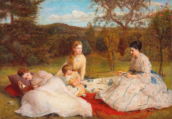The Picnic  by James Archer - Hand-Painted Oil Painting Reproduction