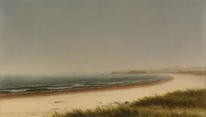Beach Scene, Newport by James Augustus Suydam Oil Painting