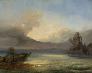 Marine landscape by James Baker Pyne Oil Painting