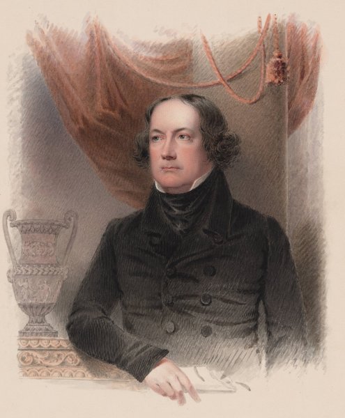 Nicholas Biddle  by James Barton Longacre - Hand-Painted Oil Painting Reproduction