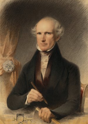Self Portrait by James Barton Longacre Oil Painting