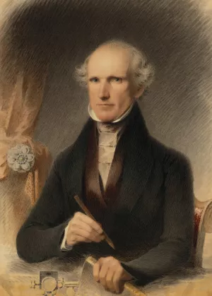 Self Portrait by James Barton Longacre Oil Painting