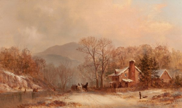 A Winter's Afternoon  by James Brade Sword - Hand-Painted Oil Painting Reproduction