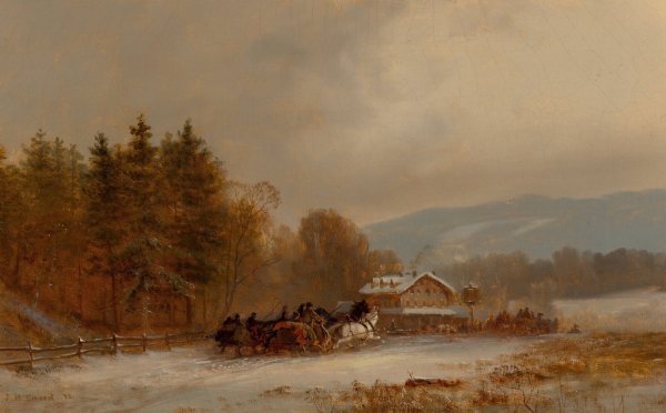 The Winter Race  by James Brade Sword - Hand-Painted Oil Painting Reproduction