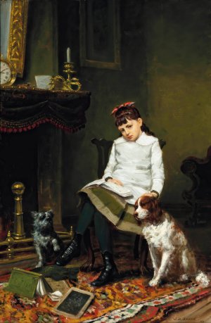 Wish we could go play Oil painting by James Brade Sword