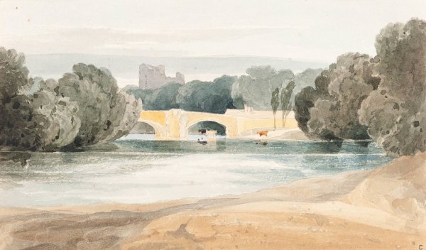 After John Sell Cotman, Bridge at Knaresborough  by James Bulwer - Hand-Painted Oil Painting Reproduction