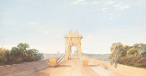 Clifton Suspension Bridge near Bristol by James Bulwer Oil Painting