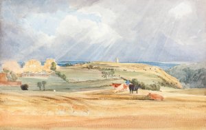 Landscape with Cattle by James Bulwer Oil Painting
