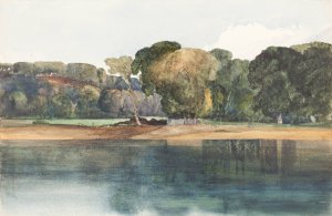 Landscape with Trees and Water by James Bulwer Oil Painting
