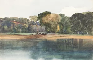 Landscape with Trees and Water Oil painting by James Bulwer
