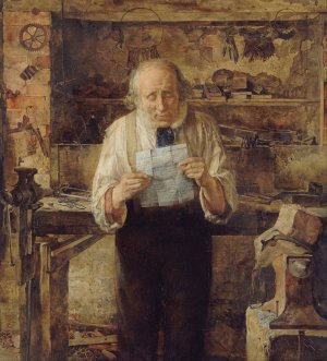 News from My Lad by James Campbell Oil Painting