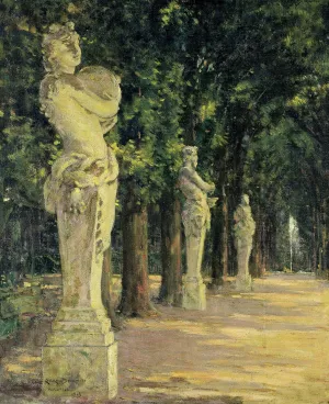 Allee de l'Ete, Versailles Oil painting by James Carroll Beckwith