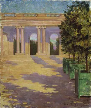 Arcade of the Grand Trianon, Versailles Oil painting by James Carroll Beckwith