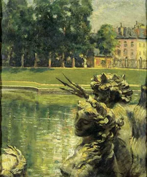 Bassin de Neptune, Versailles painting by James Carroll Beckwith