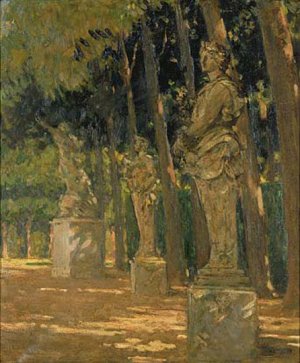 Carrefour at the End of the Tapis Vert, Versailles Oil painting by James Carroll Beckwith