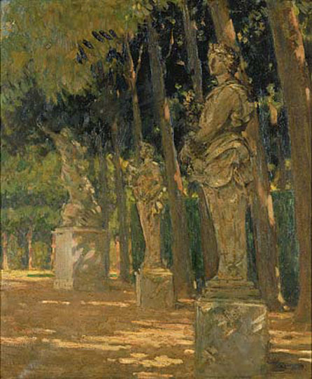 Carrefour at the End of the Tapis Vert, Versailles by James Carroll Beckwith - Hand-Painted Oil Painting Reproduction