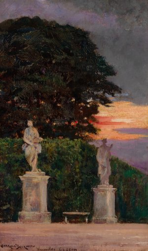 Corner of the Terrace, Versailles by James Carroll Beckwith Oil Painting