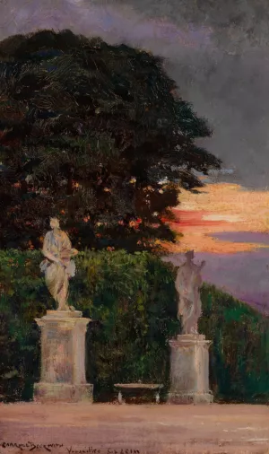 Corner of the Terrace, Versailles by James Carroll Beckwith Oil Painting