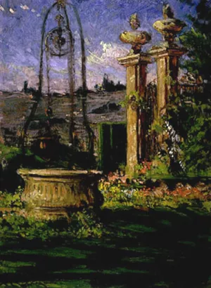 In the Gardens of the Villa Palmieri by James Carroll Beckwith - Oil Painting Reproduction