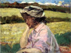 Lost in Thought by James Carroll Beckwith Oil Painting