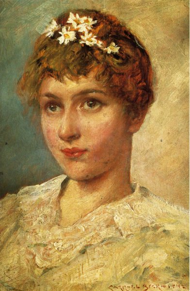 Margharite by James Carroll Beckwith - Hand-Painted Oil Painting Reproduction