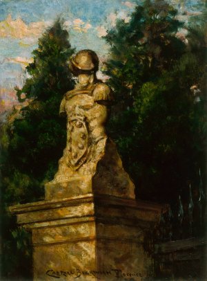 Modigliani Gate Post by James Carroll Beckwith Oil Painting