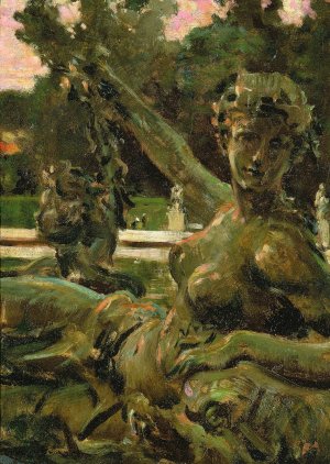 Nymph and Cupid by James Carroll Beckwith Oil Painting