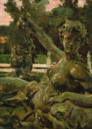 Nymph and Cupid by James Carroll Beckwith Oil Painting