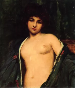 Portrait of Evelyn Nesbitt by James Carroll Beckwith Oil Painting