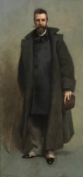 Portrait of William Merritt Chase by James Carroll Beckwith Oil Painting