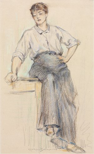 The Toiler by James Carroll Beckwith Oil Painting