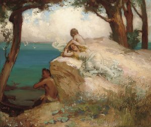 Summer Idyll by James Clark Oil Painting