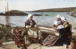 Breton Fishermen's Wives by James Clarke Hook Oil Painting