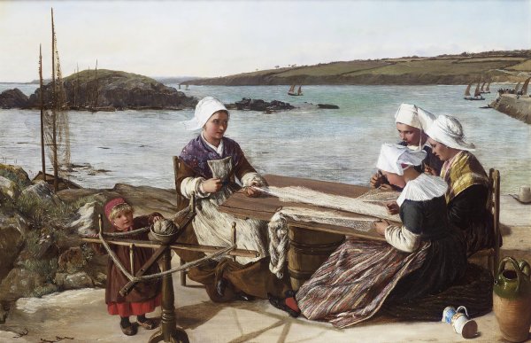 Main Product Photo of Breton Fishermen's Wives Painting by James Clarke Hook