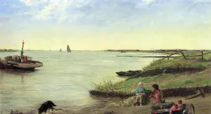 The Dutch Ferry Crossing by James Clarke Hook - Oil Painting Reproduction