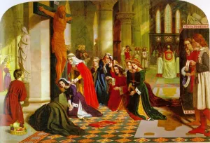 The Renunciation of Queen Elizabeth of Hungary by James Collinson - Oil Painting Reproduction