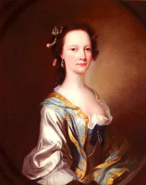 Portrait Of Miss Parker Oil painting by James Cranke