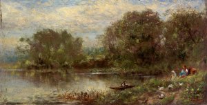 Landscape Called 'the Acorn' by James Crawford Thom Oil Painting
