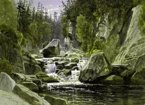 On the Ausable by James David Smillie Oil Painting